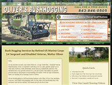 Tablet Screenshot of oliversbushhogging.com
